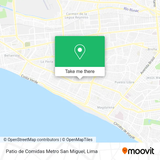 Mapa de Patio de Comidas Metro San Miguel