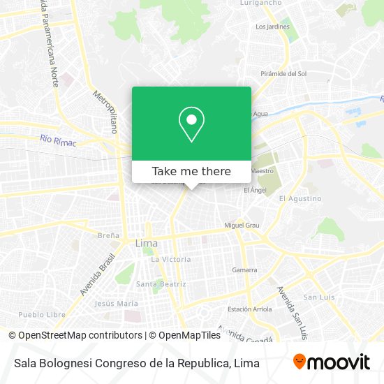 Mapa de Sala Bolognesi  Congreso de la Republica