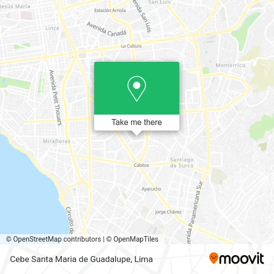 Cebe Santa Maria de Guadalupe map