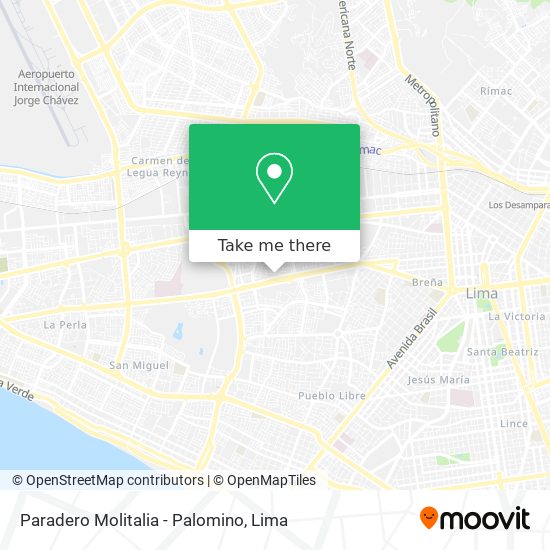 Paradero Molitalia - Palomino map