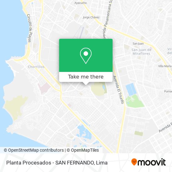 Planta Procesados - SAN FERNANDO map