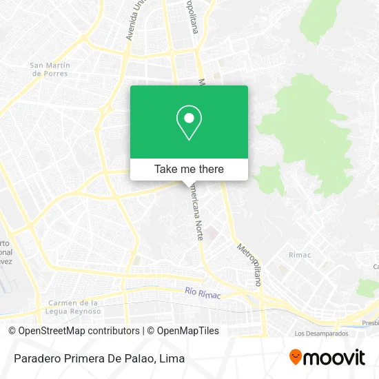 Mapa de Paradero Primera De Palao