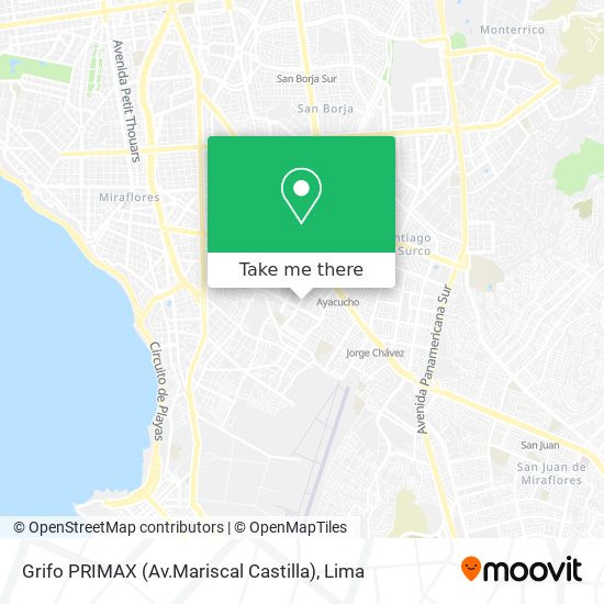 Mapa de Grifo PRIMAX (Av.Mariscal Castilla)