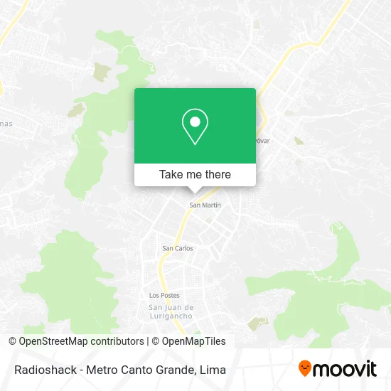 Radioshack - Metro Canto Grande map