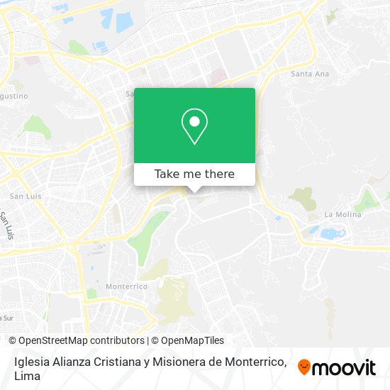 Iglesia Alianza Cristiana y Misionera de Monterrico map