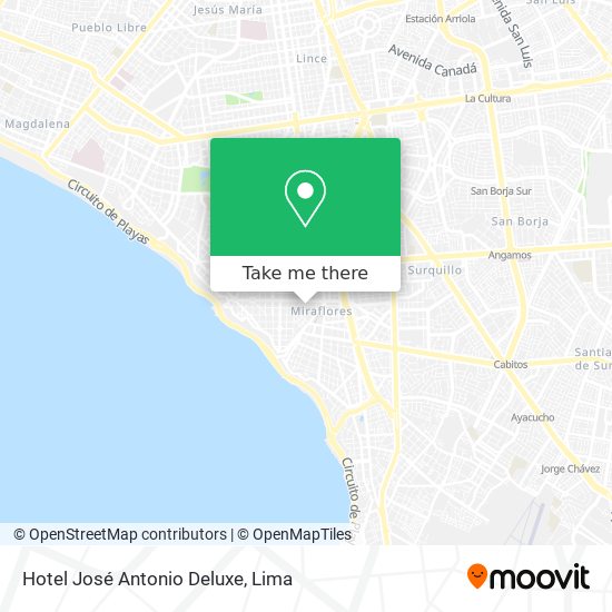 Hotel José Antonio Deluxe map