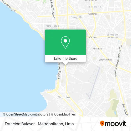 Mapa de Estación Bulevar - Metropolitano