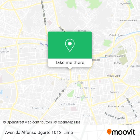 Mapa de Avenida Alfonso Ugarte 1012