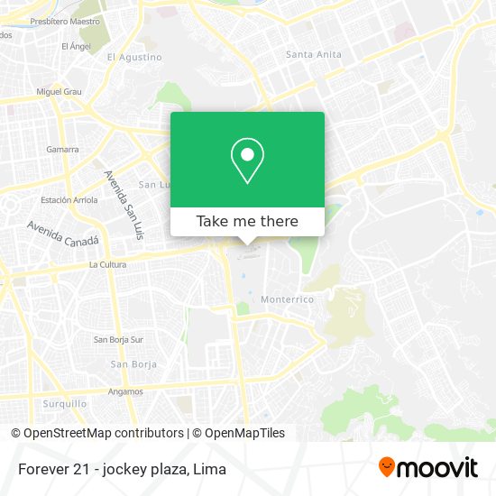 Mapa de Forever 21 - jockey plaza
