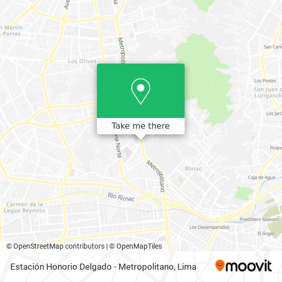 Estación Honorio Delgado - Metropolitano map