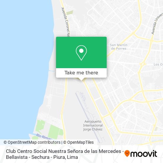 Club Centro Social Nuestra Señora de las Mercedes - Bellavista - Sechura - Piura map