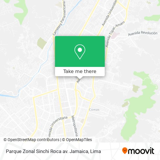 Parque Zonal Sinchi Roca av.  Jamaica map