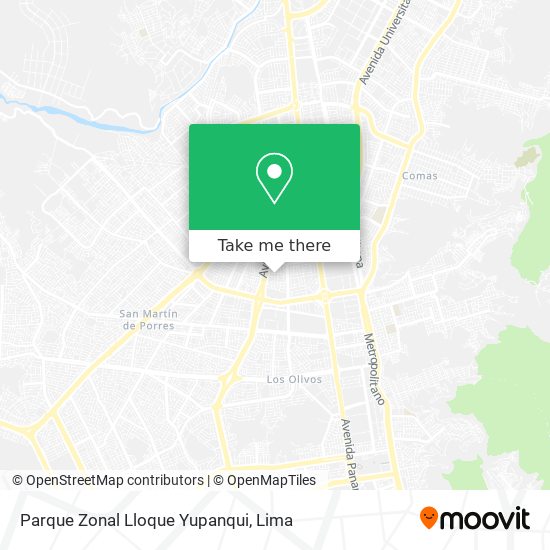 Parque Zonal Lloque Yupanqui map