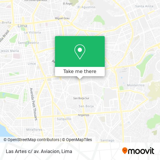 Las Artes c/ av. Aviacion map