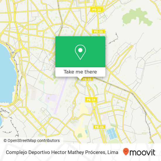 Complejo Deportivo Hector Mathey Próceres map