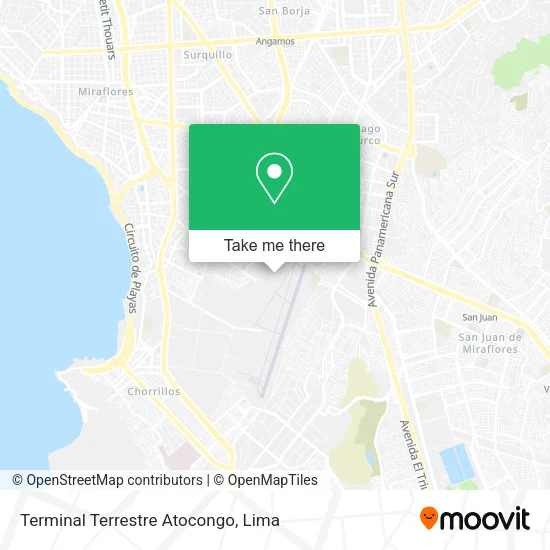 Mapa de Terminal Terrestre Atocongo