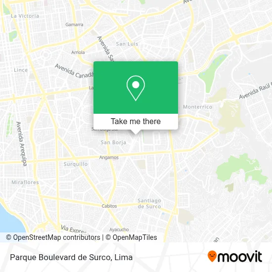 Parque Boulevard de Surco map