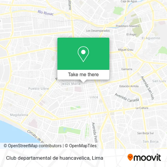 Mapa de Club departamental de huancavelica