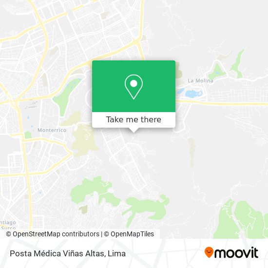 Mapa de Posta Médica Viñas Altas
