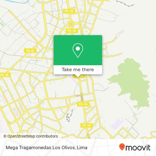 Mapa de Mega Tragamonedas Los Olivos