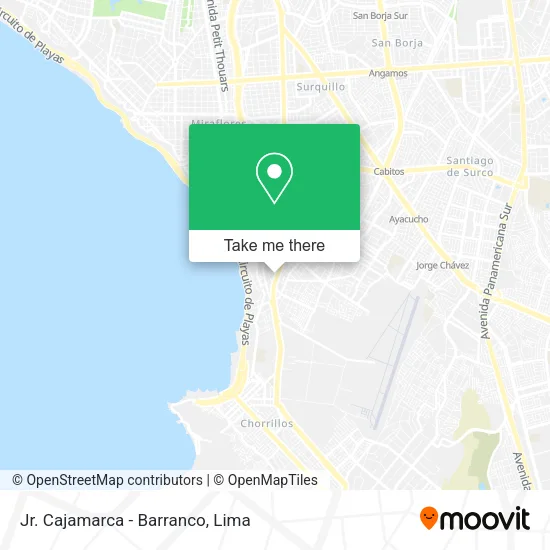 Mapa de Jr. Cajamarca - Barranco