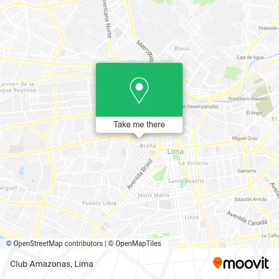 Club Amazonas map