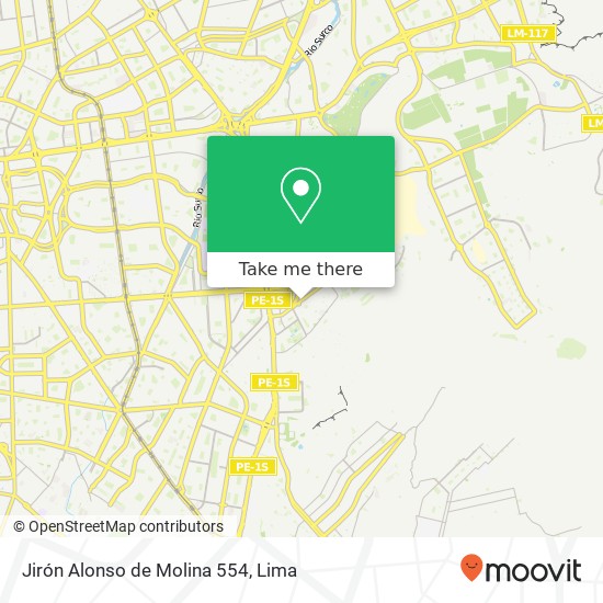 Jirón Alonso de Molina 554 map