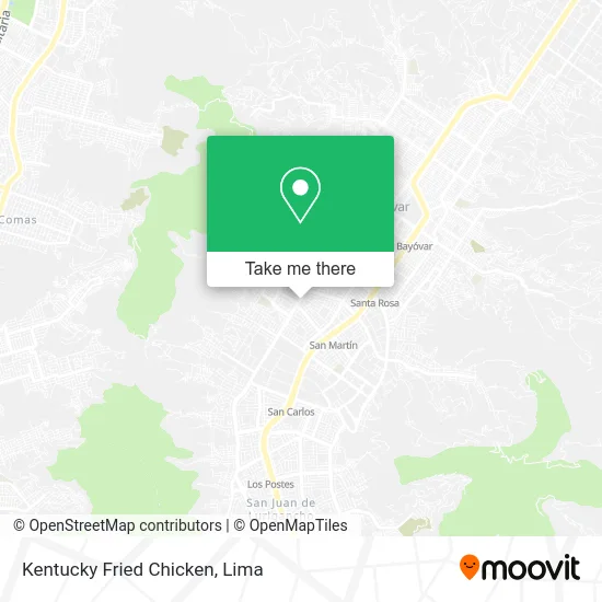 Kentucky Fried Chicken map