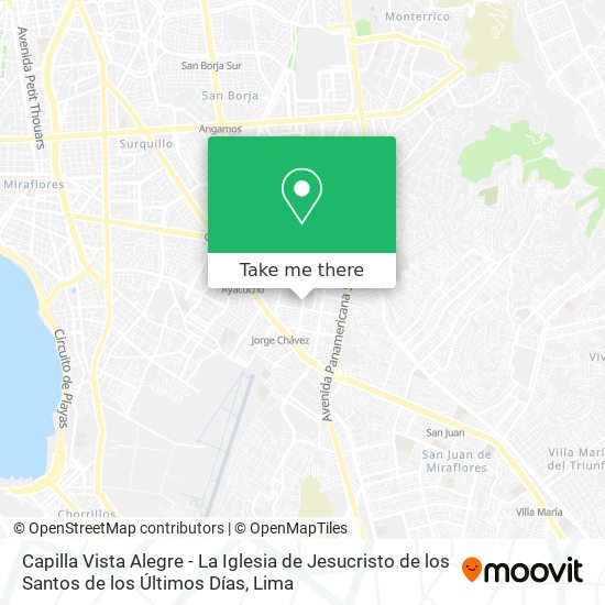 Capilla Vista Alegre - La Iglesia de Jesucristo de los Santos de los Últimos Días map