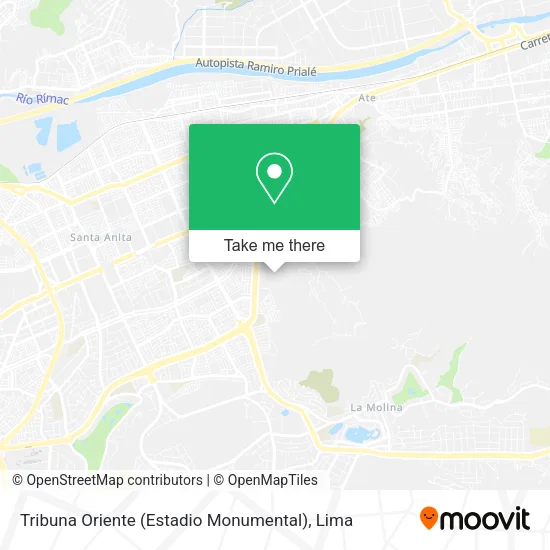 Mapa de Tribuna Oriente (Estadio Monumental)