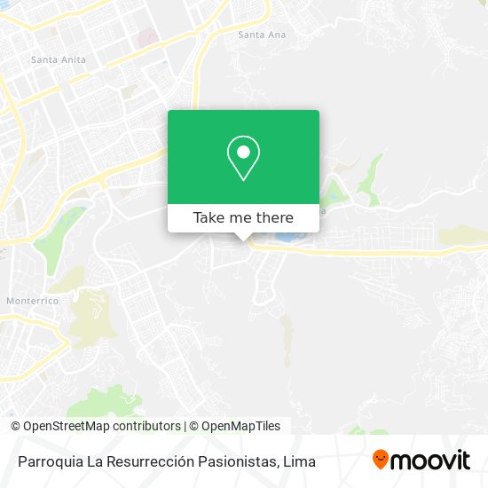Parroquia La Resurrección Pasionistas map