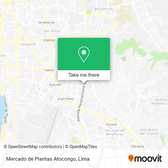 Mercado de Plantas Atocongo map
