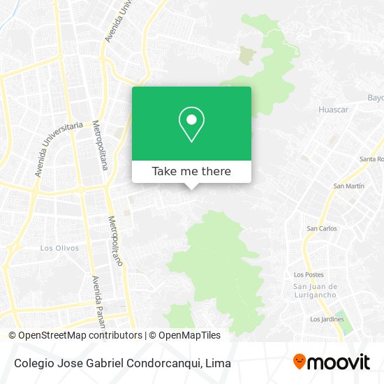 Colegio Jose Gabriel Condorcanqui map