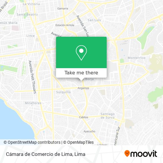 Mapa de Cámara de Comercio de Lima