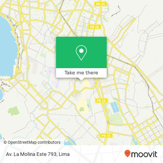Av. La Molina Este 793 map