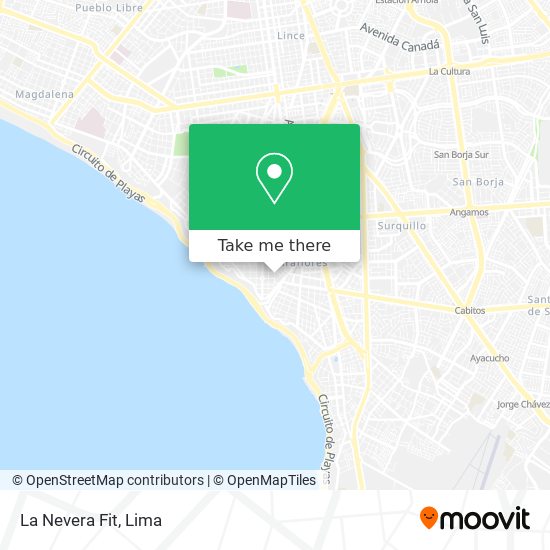 La Nevera Fit map