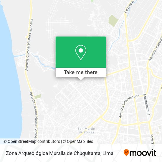 Zona Arqueológica Muralla de Chuquitanta map