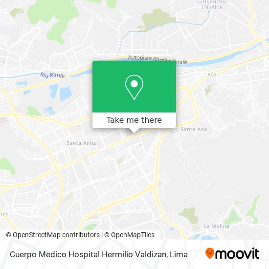 Cuerpo Medico Hospital Hermilio Valdizan map