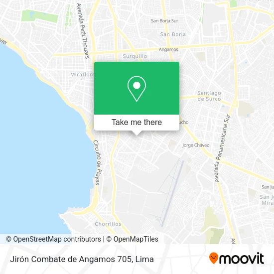Jirón Combate de Angamos 705 map