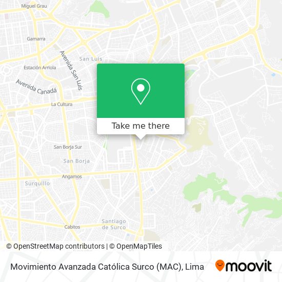 Movimiento Avanzada Católica Surco (MAC) map