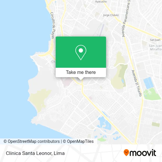 Mapa de Clinica Santa Leonor
