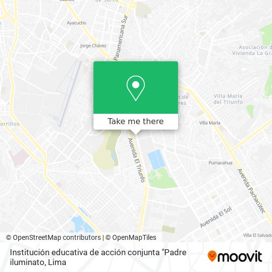 Institución educativa de acción conjunta "Padre iluminato map