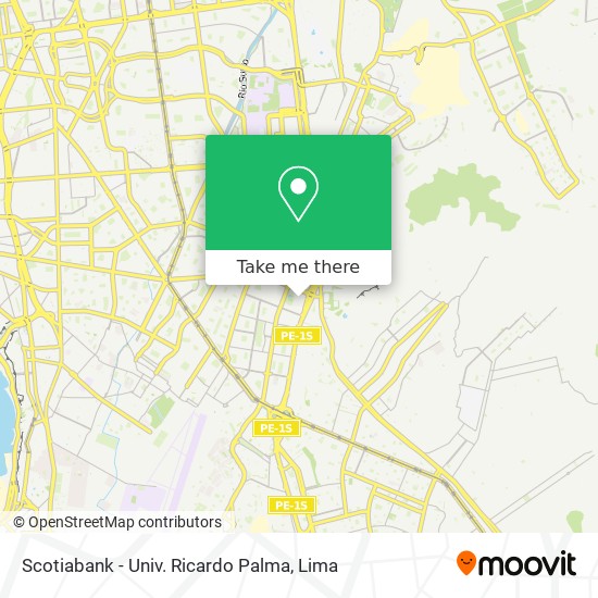 Scotiabank - Univ. Ricardo Palma map