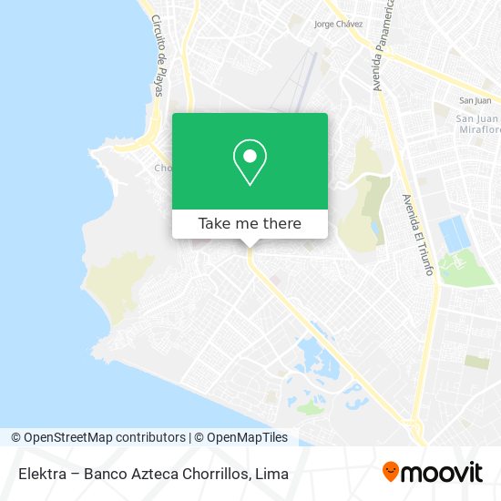 Mapa de Elektra – Banco Azteca Chorrillos