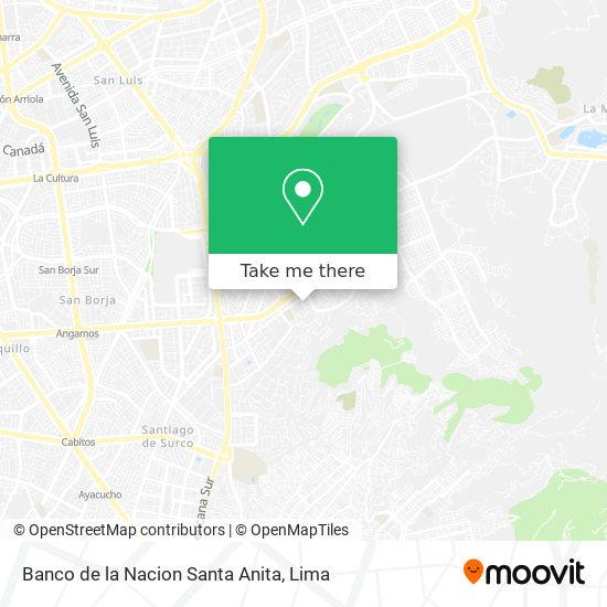 Mapa de Banco de la Nacion Santa Anita