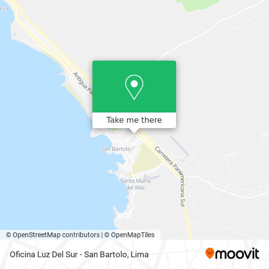 Oficina Luz Del Sur - San Bartolo map