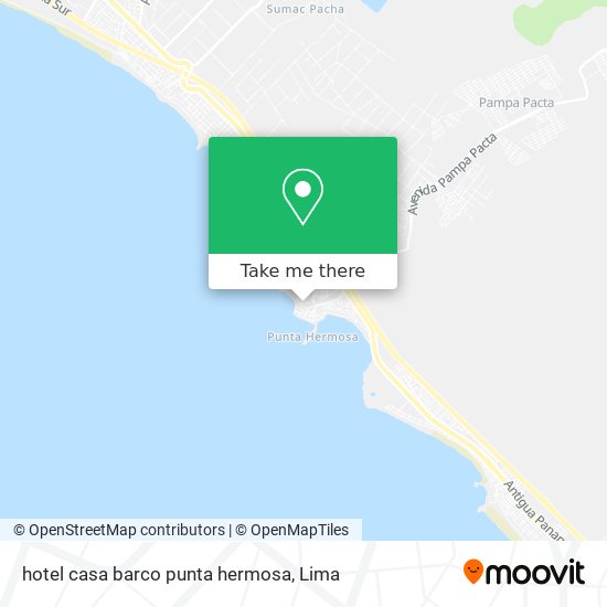 hotel casa barco punta hermosa map