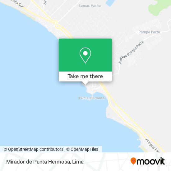 Mirador de Punta Hermosa map