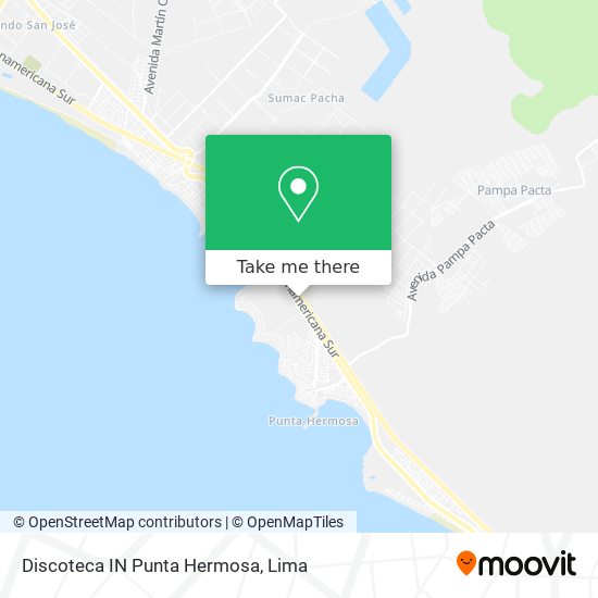 Discoteca IN Punta Hermosa map