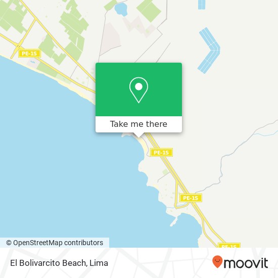 El Bolivarcito Beach map